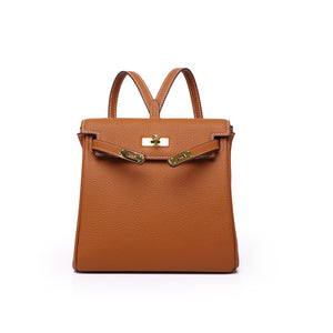 Jamie Leather Backpack - Gold Hardware