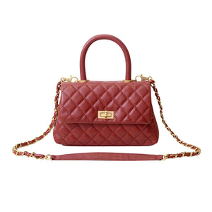 Katy Quilted Top Handle Bag