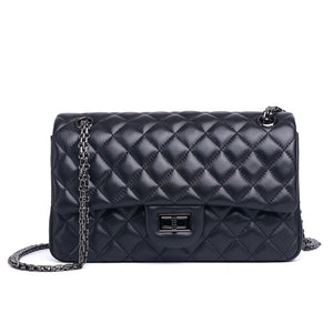 Serese Diamond Quilt Classic - Silver - HandbagCrave UK