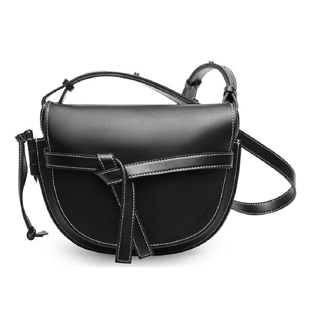 Nicole Half Moon Leather Saddle Bag