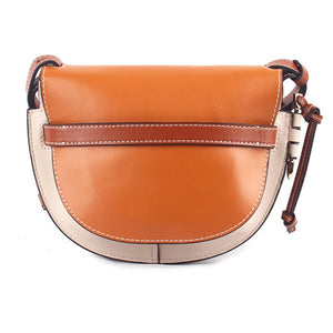 Nicole Half Moon Leather Saddle Bag - SALE