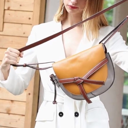 Nicole Half Moon Leather Saddle Bag