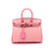 Erin  Leather Padlock Handbag - Contrast Pink