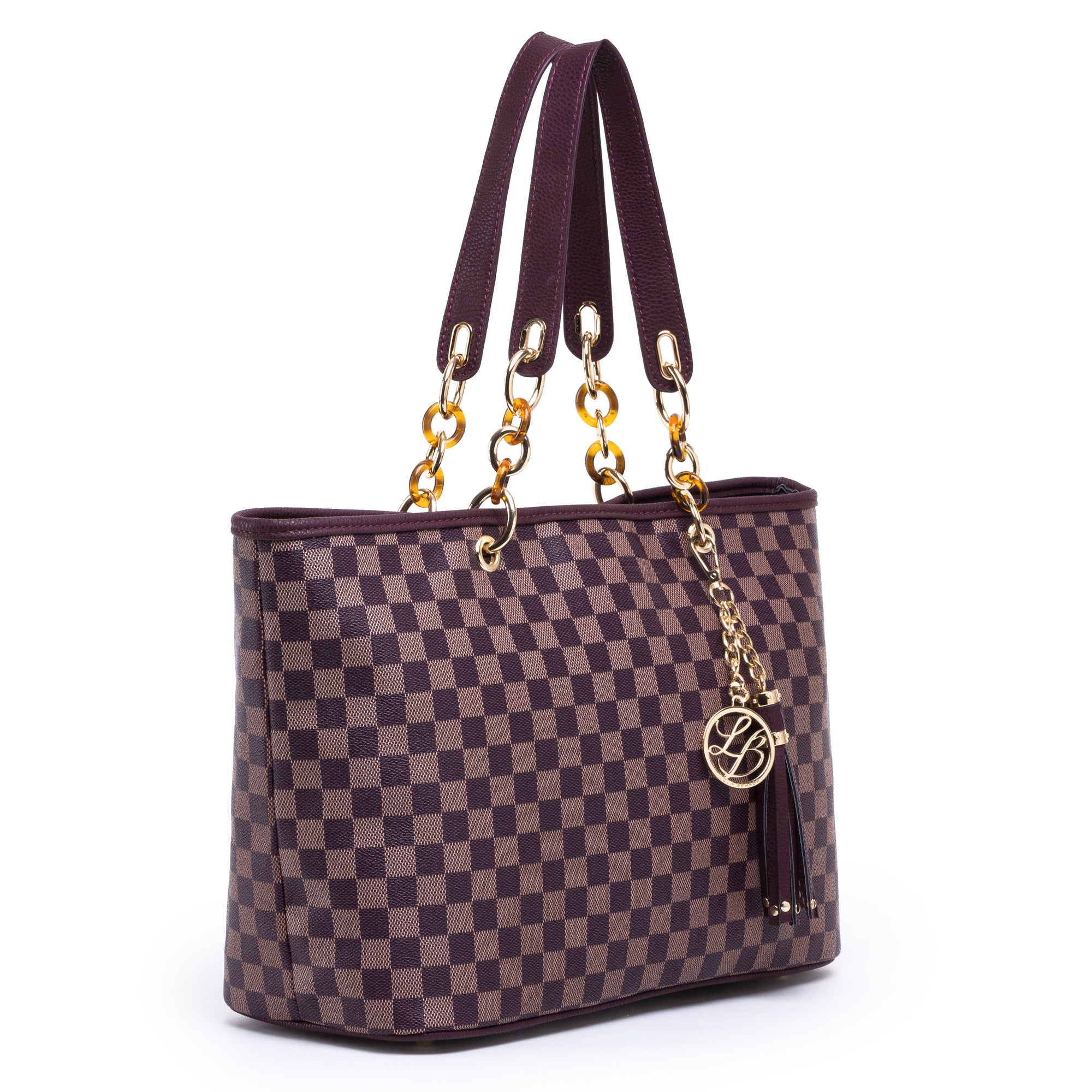 Lola Benson Starr Signature Logo / Damier Monogram Tote Bag